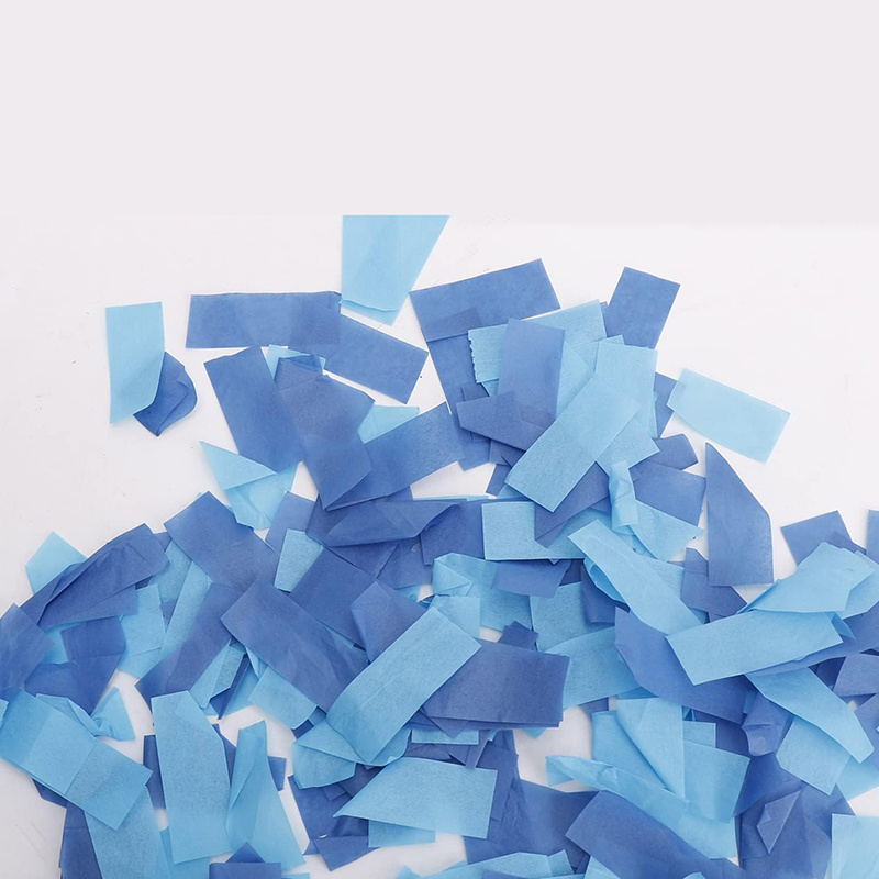 Blue Confetti Cannon Biodegradable Navy and Blue Tissue Confetti Poppers  Shower Party Favors