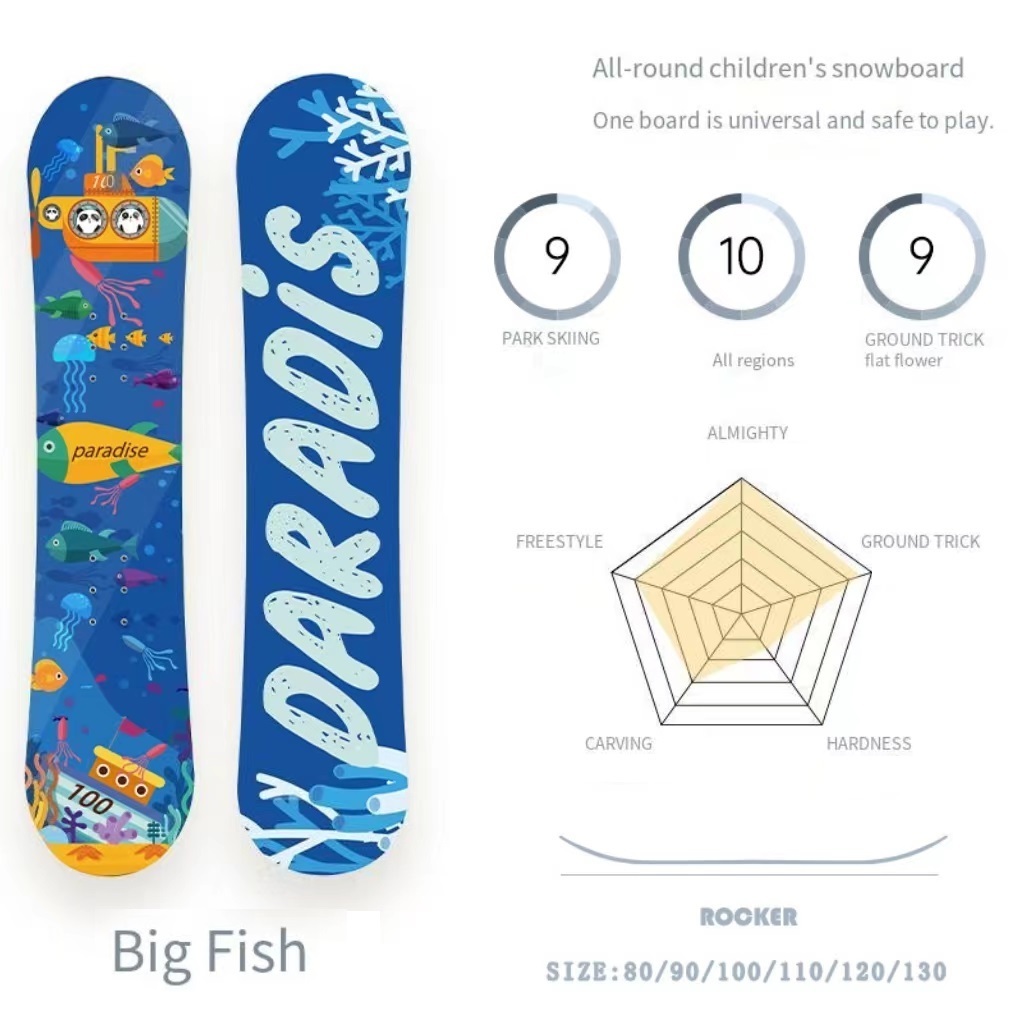 Latest Outdoor sports veneer kids snowboard professional park skiing mountain skiing all terrain board custom snowboard