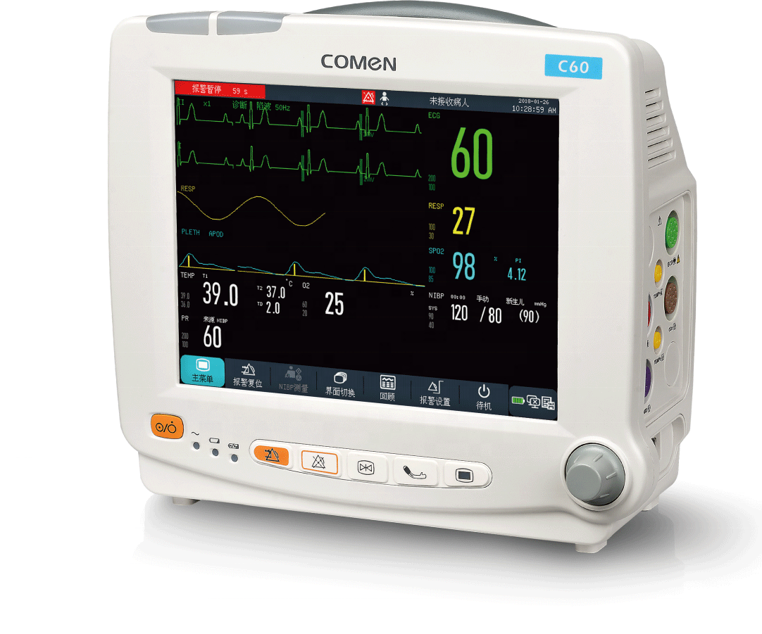 Comen patient monitor C60 Hospital ICU ambulance monitoring equipment is multi-parameter portable for baby and adult