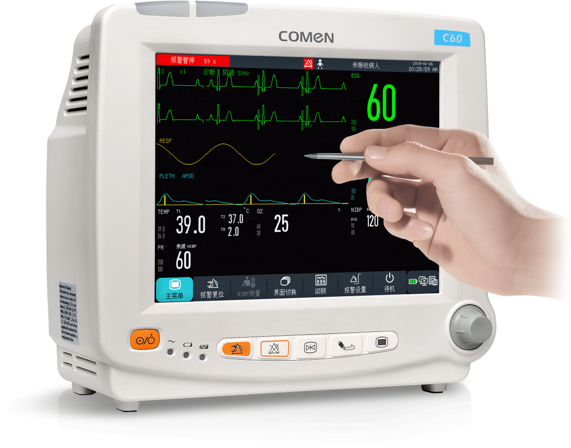 Comen patient monitor C60 Hospital ICU ambulance monitoring equipment is multi-parameter portable for baby and adult