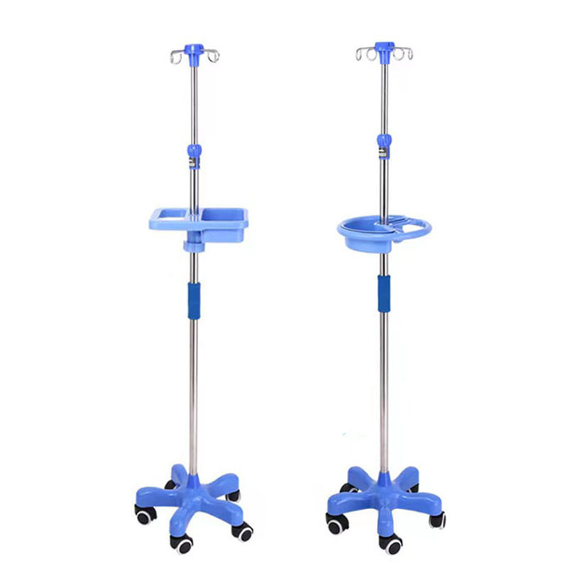 JH-I01 Medical Hospital Use Height Adjustable 5 Legs Stainless Infusion IV Pole IV Drip Stand