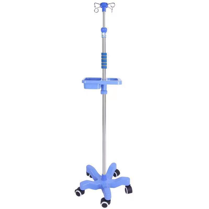 JH-I01 Medical Hospital Use Height Adjustable 5 Legs Stainless Infusion IV Pole IV Drip Stand