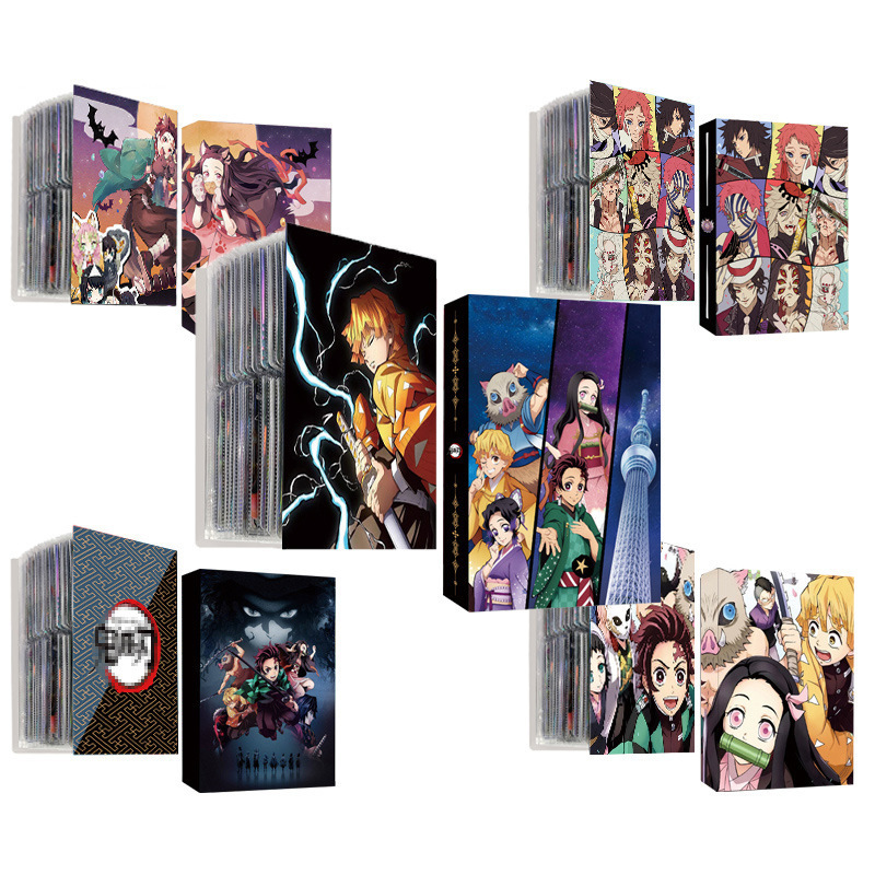 Japanese anime cards 50pcs/box demon slayer one pieces dragons balls one pieces anime playing cards for Collect