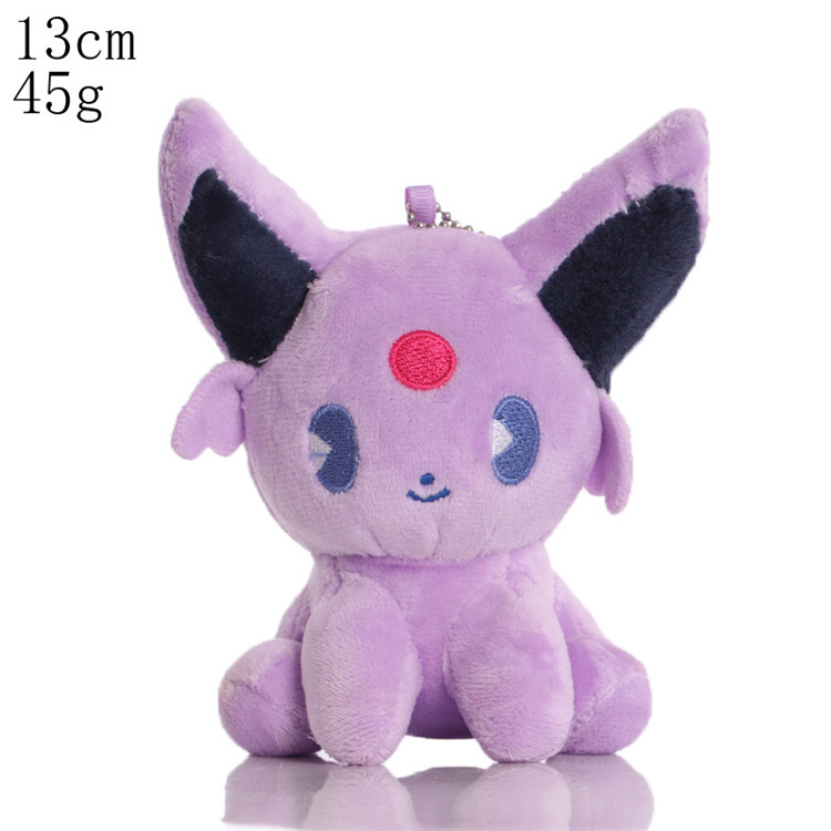 Wholesale pokemoned keychain 65 models kawaii soft toys small pokemoned plush keychain for kids toys