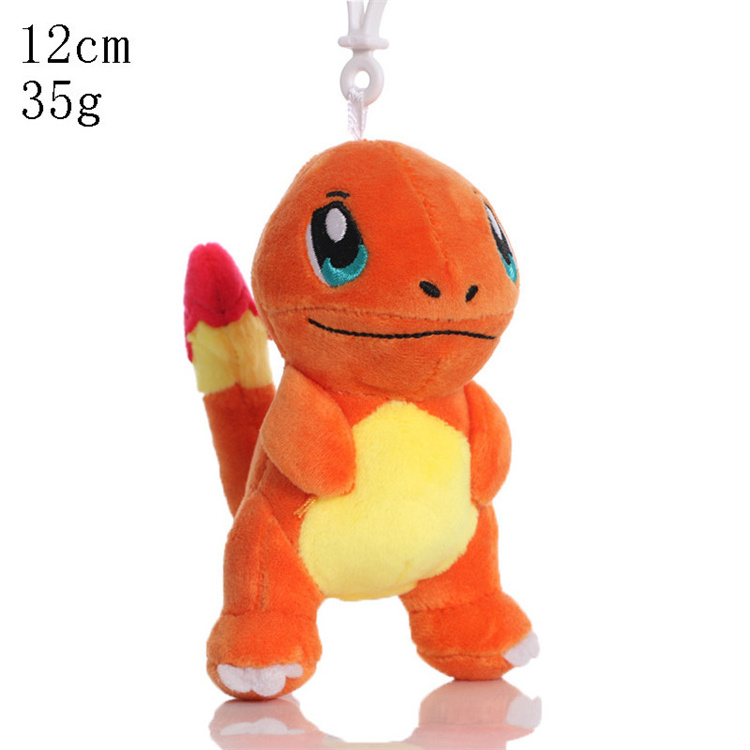 Wholesale pokemoned keychain 65 models kawaii soft toys small pokemoned plush keychain for kids toys