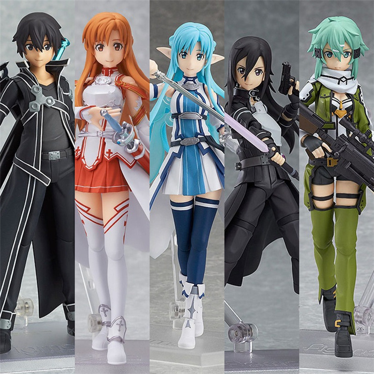 SAO 4 Styles 15cm Sword Art Online Anime Action Figure Toy Yuuki Asuna figures