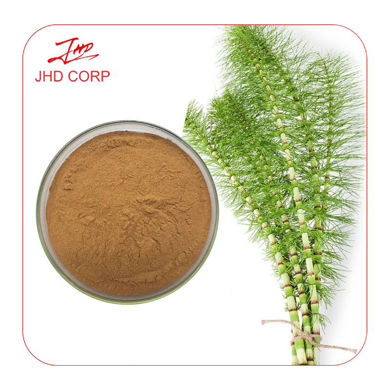 JHD Supply Natural Grass High Quality 7% Silica Horsetail Grass Extract Powder