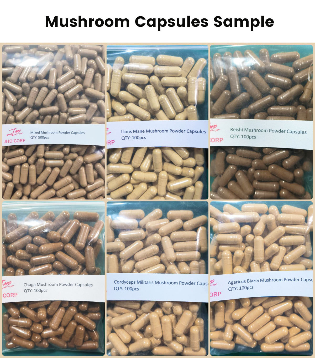 OEM Private Label Mushroom Extract Supplements 500mg Ganoderma Lucidum Reishi Mushroom Capsules