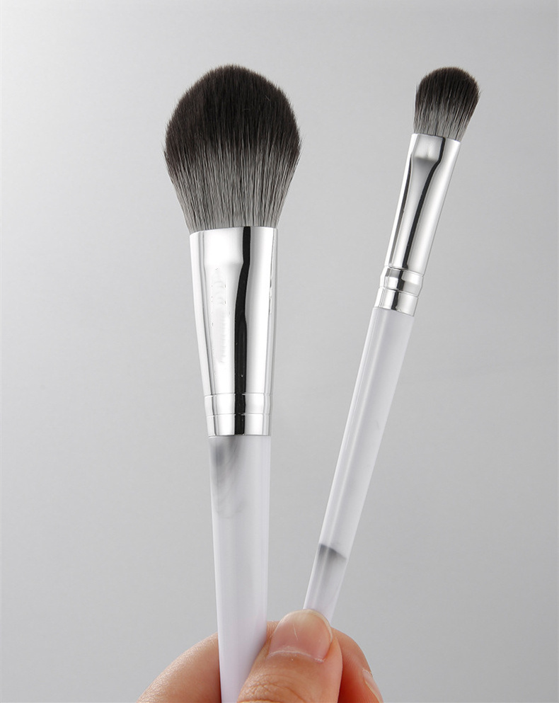 6Pcs Marble makeup brushes powder blusher contour brush makeup brush set foundation concealer eyeshadow lip high makeup set