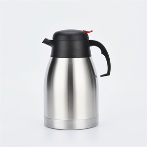 Modern Design Double Wall Stainless Steel Vacuum Thermos Flask Tea And Coffee Pot With Twist Lid