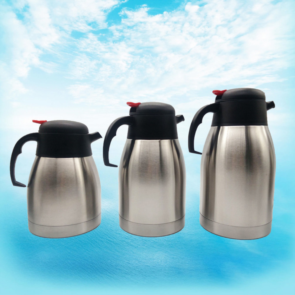 Modern Design Double Wall Stainless Steel Vacuum Thermos Flask Tea And Coffee Pot With Twist Lid