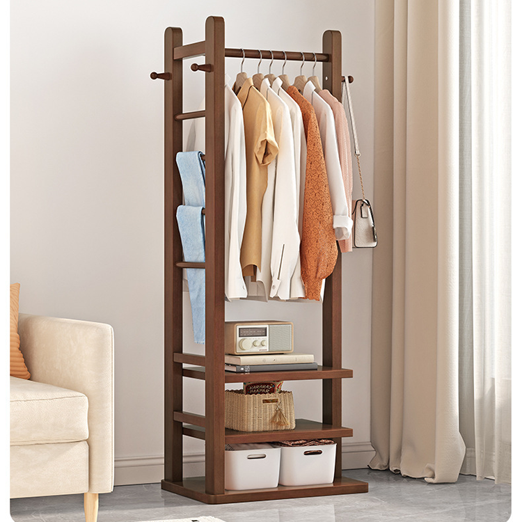 Wooden  Clothing Standing Rack  Drying Clothes Indoor wood hanging rack