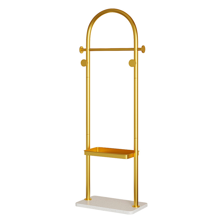 Heavy Duty  Gold Coat  Standing gold clothing racks for boutique Office