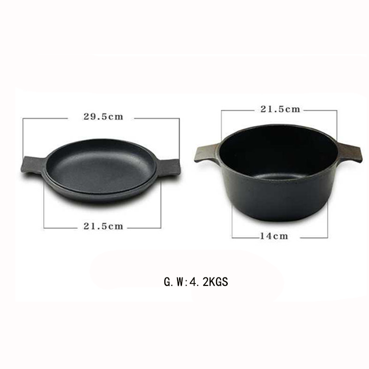 2 In 1   pre- seasoned cast iron frying pan