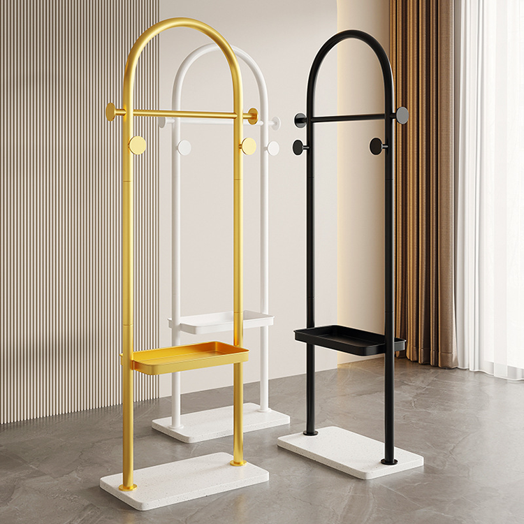 Heavy Duty  Gold Coat  Standing gold clothing racks for boutique Office