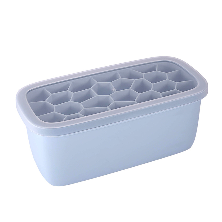 silicone ice cube tray with lid container scoop