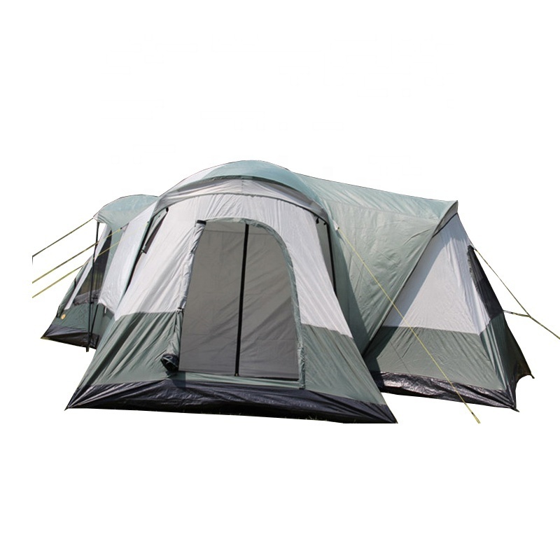 Factory Price 10+Person Camping Family Tent With 3 Rooms