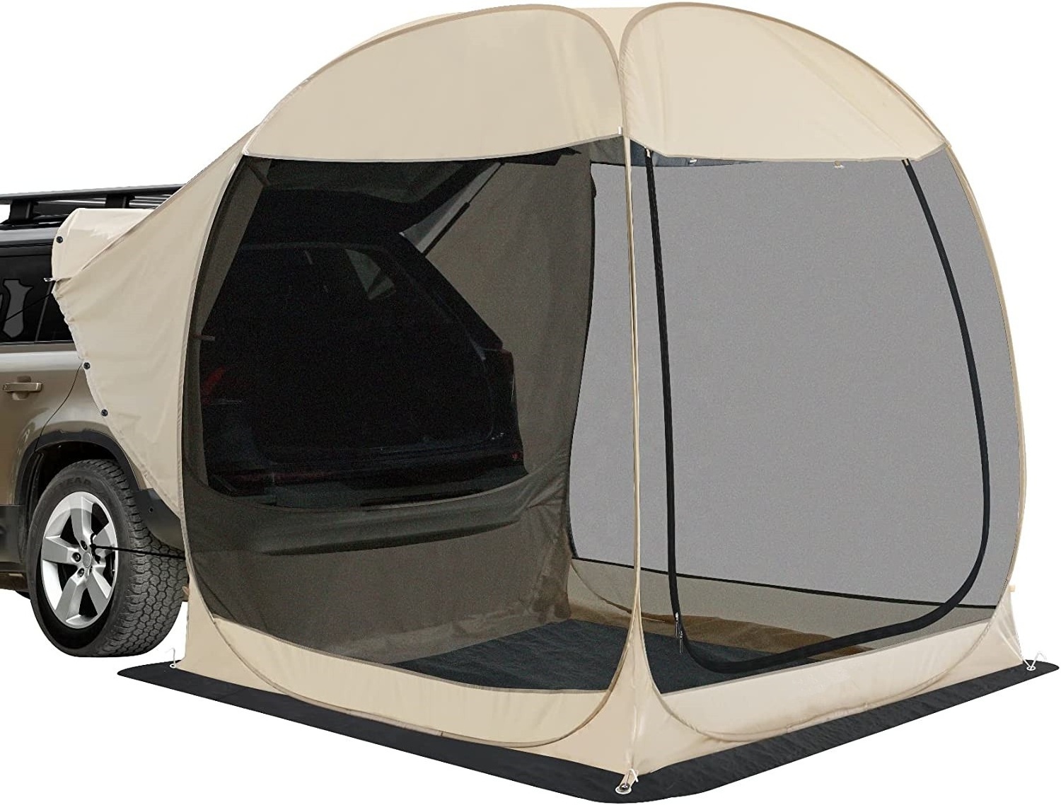 Pop Up Screen Connectable Tailgate Tent Fit For Multiple Cars& Suvs