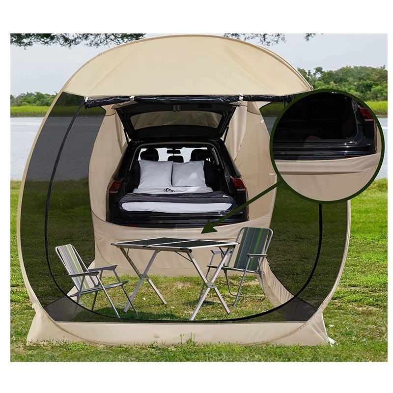 Pop Up Screen Connectable Tailgate Tent Fit For Multiple Cars& Suvs