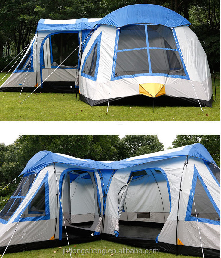 Factory Price 10+Person Camping Family Tent With 3 Rooms