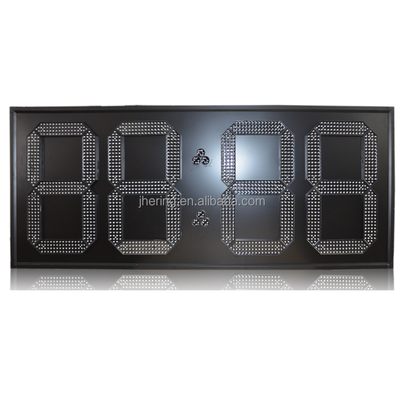 Jhering High Brightness LED Wall Clock Large Digital Timer for Indoor and Outdoor Use Time Temperature Signs