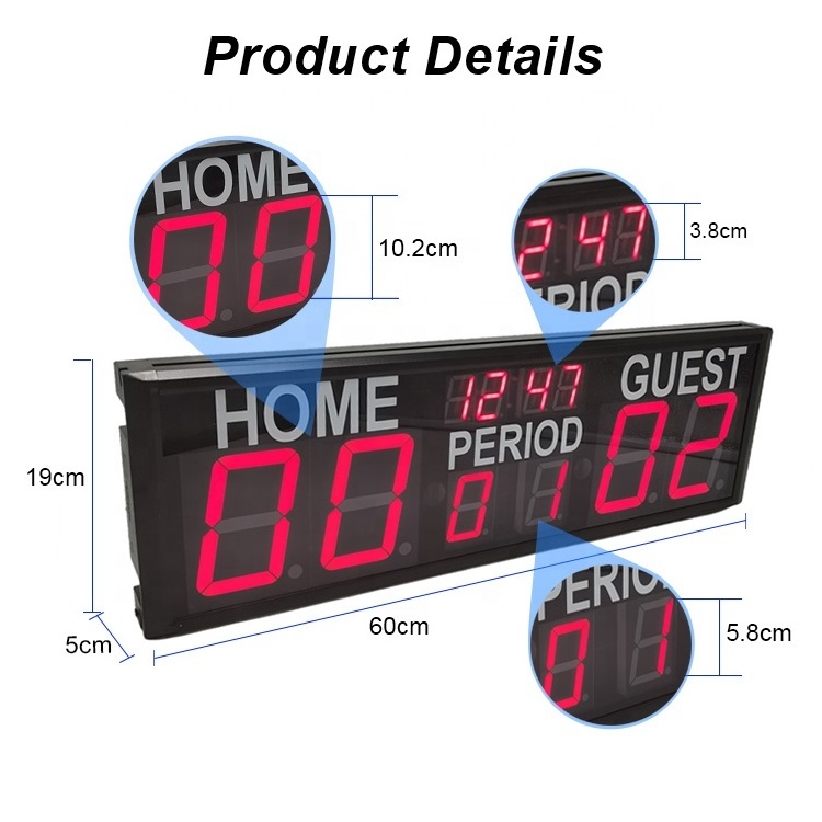 Indoor Soccer Scoreboard Baseball Stadium LED Scoreboard Football Timer LED Soccer Timers