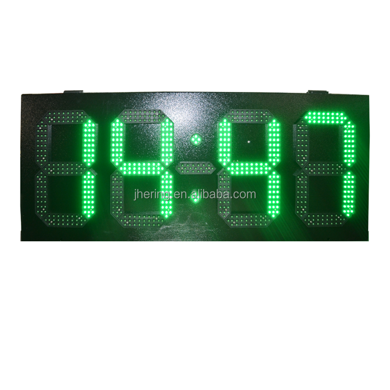 Jhering Large LED Outdoor Digital Wall Clock with Temperature Display 7 Segment Digit Sign for Outdoor Use