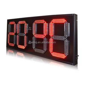 Jhering High Brightness LED Wall Clock Large Digital Timer for Indoor and Outdoor Use Time Temperature Signs