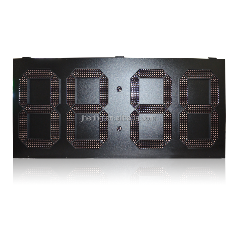 Jhering 18 Inch Red Large Digital LED Temperature Clock Electronic Outdoor Iron boxing GPS Timer Display