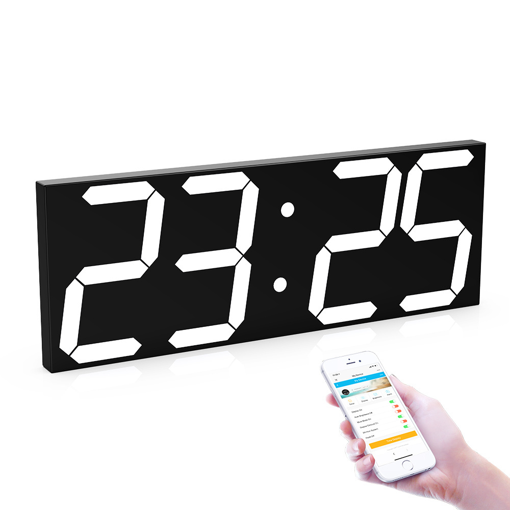 Jhering digit led sport clock display large digital term planner stopwatch timer network clock with neighborhood community alarm