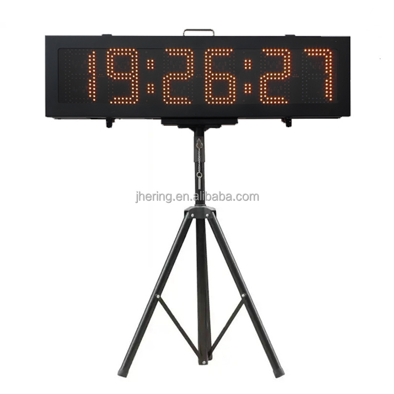 Jhering LED 6 digits 8 Inch Giant Double Sided waterproof Sports Digital Watch Marathon Race Clock Timer For Outdoor