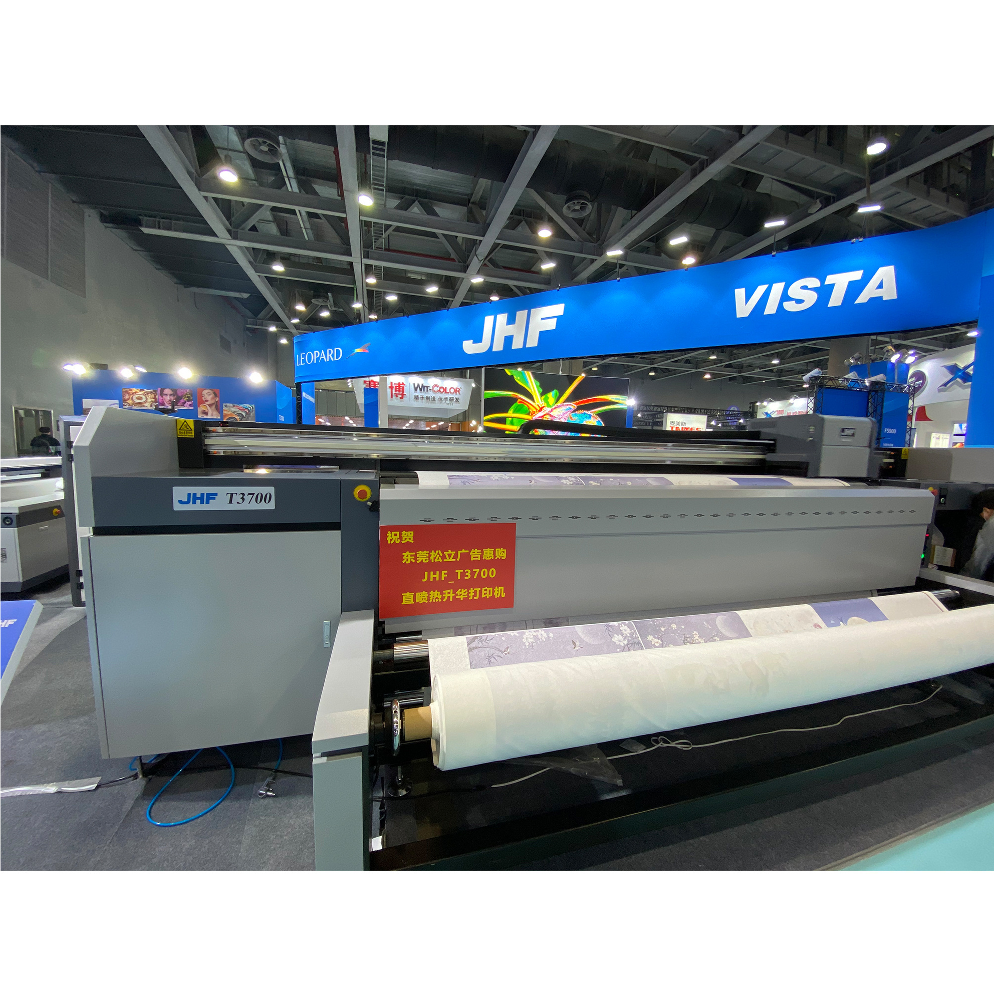 JHF 3.2m Dye Sublimation Polyester Textile Printer 8 Head Ky Print Head High Speed Plotter