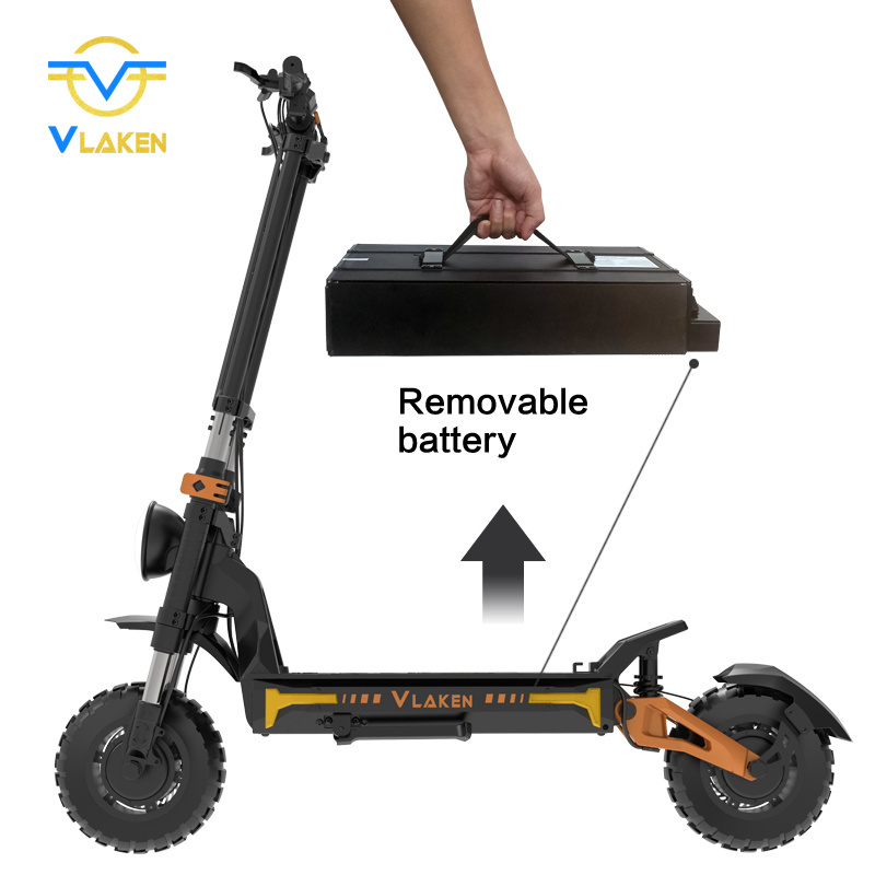 Vlaken Elektro Patin Electrico De Doble Motor Patinete Electrico 100km/h Adult Waterproof Scooter Electrico With High Quality