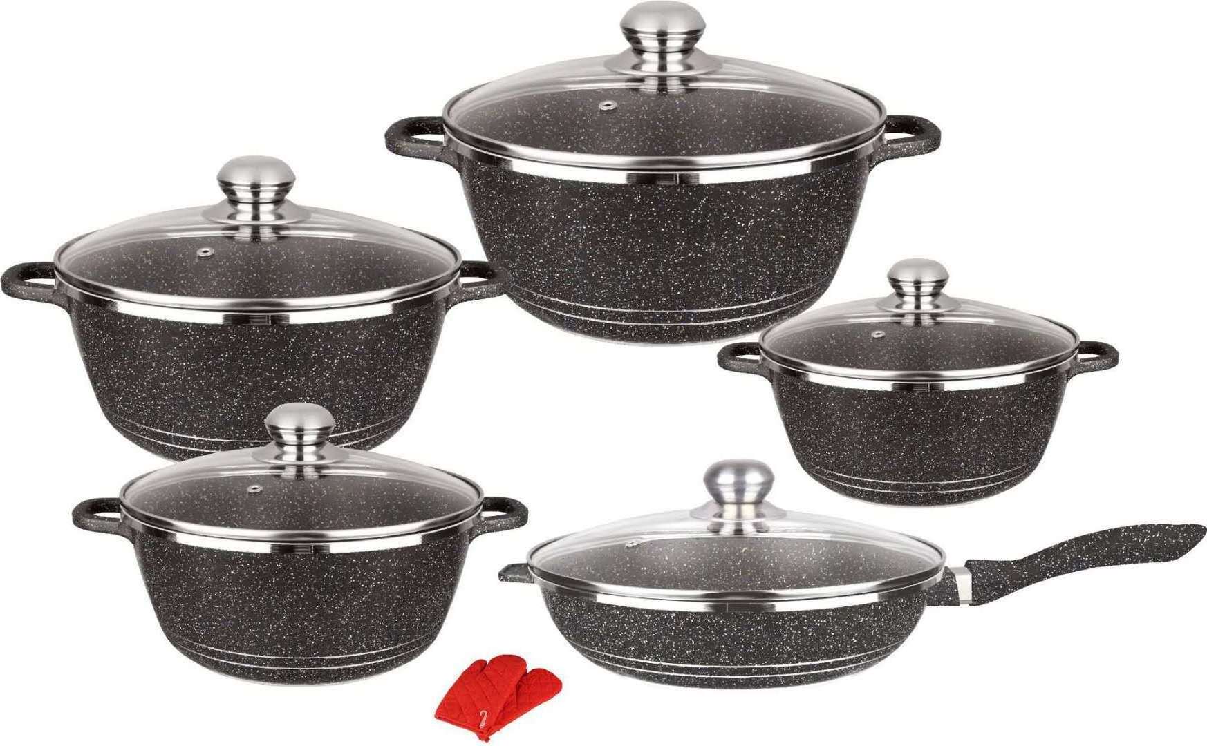 Best Selling dessini 12pcs cookware sets casserole set marble coating pans and pots