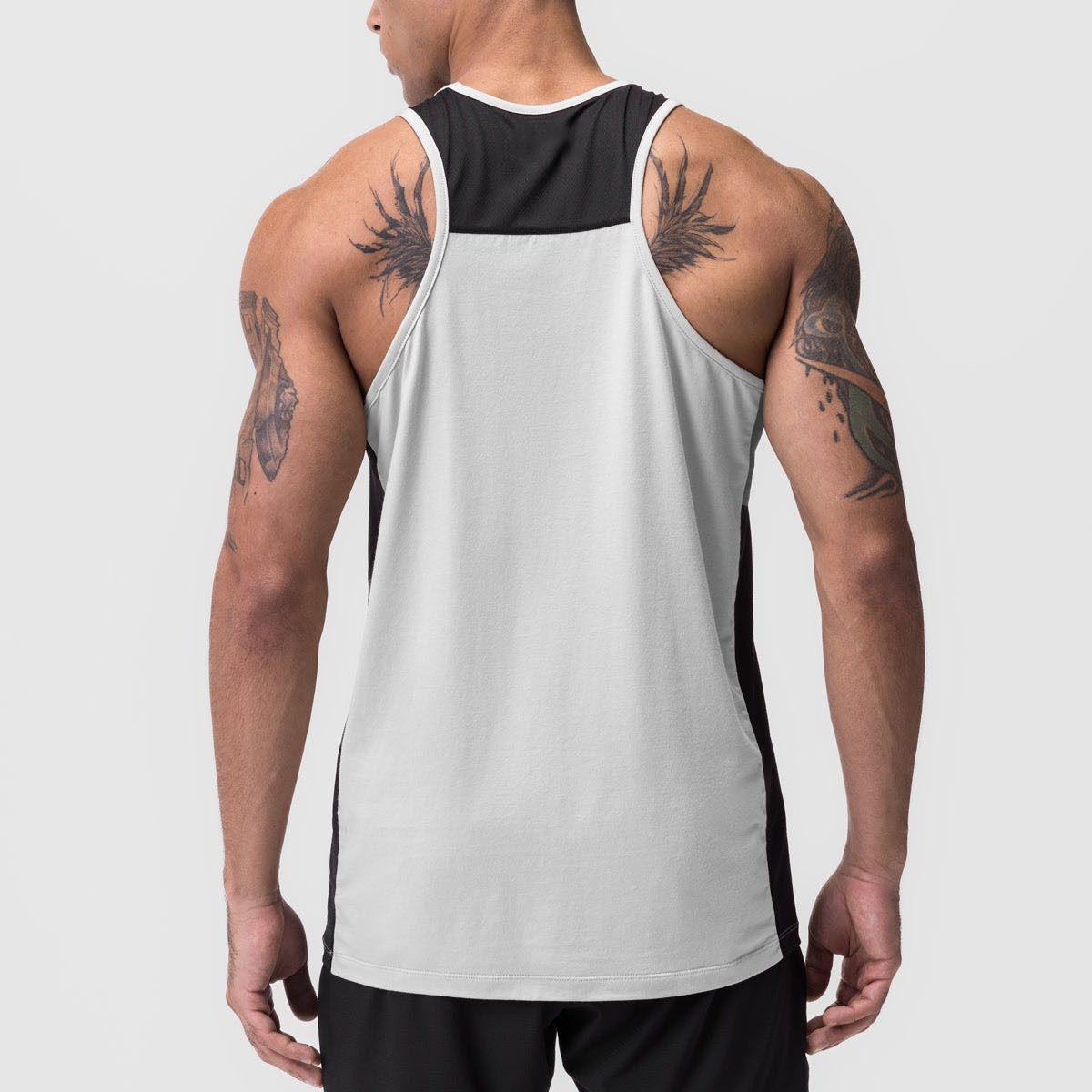 J&H 2023 cotton muscle fit t shirt men fashion running shirts fitness gym racerback tank top workout clothes