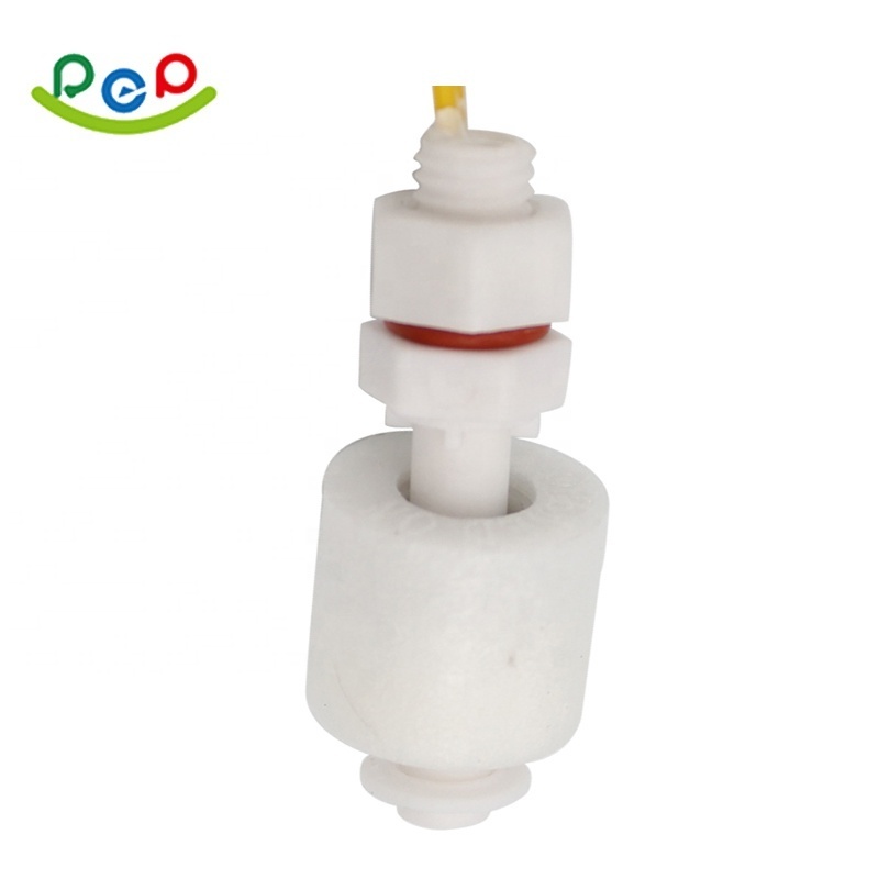 Plastic PP single ball water high / low level sensor switch for tank level control horizontal float sensor switch for water tank