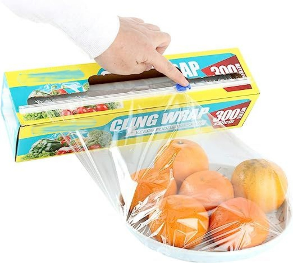 Plastic Wrap Film Plastic Wrap Dispenser PVC Cling Film With Slide Cutter Box