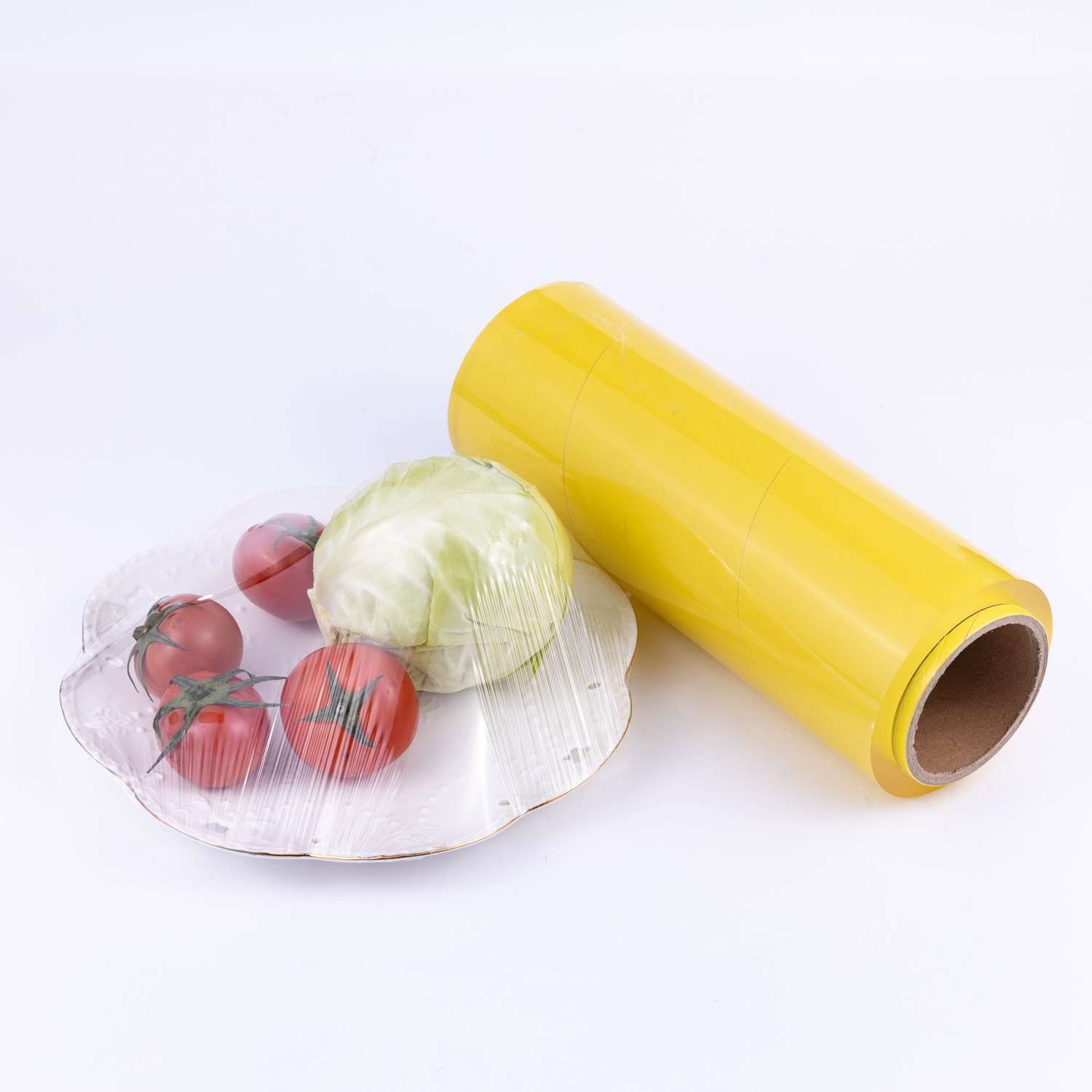 PVC Food Wrap Supplier Stretch Cling Film Jumbo Roll Adopt Food Grade Material