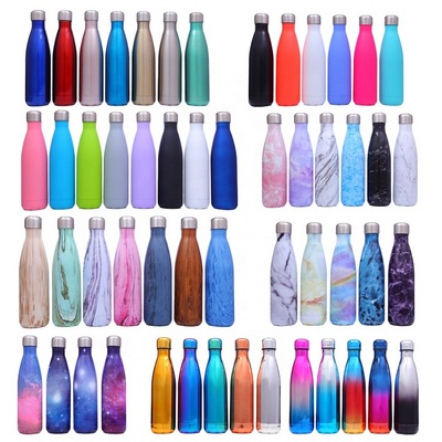 glitter stainless steel 17oz water bottle Double Wall Vacuum Insulated stainless steel Metal Bicycle Glitter Water Bottle