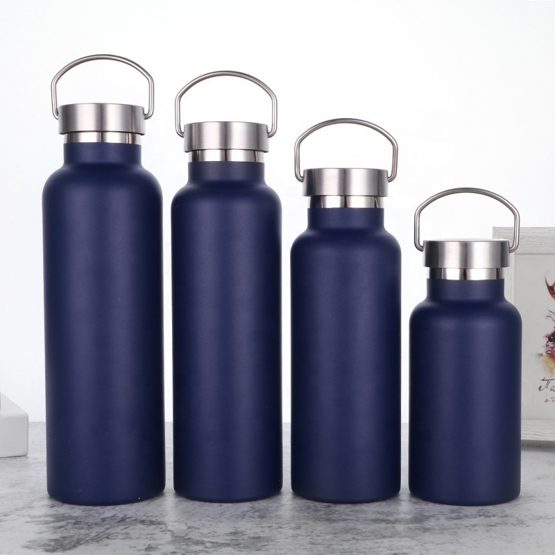 custom logo designed double wall stainless steel vacuum insulated gym sport water bottle wholesale bulk with straw