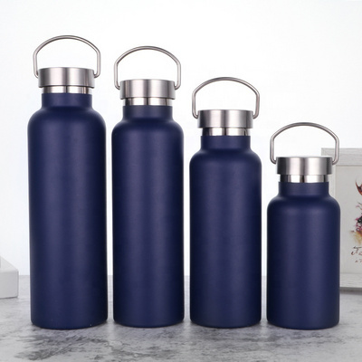 custom logo designed double wall stainless steel vacuum insulated gym sport water bottle wholesale bulk with straw