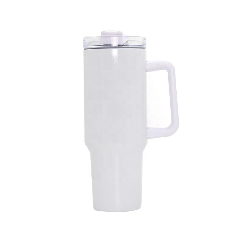 Sublimation blank adventure double wall stainless steel vacuum outdoor coffee mug 40 oz tumbler with handle sublimation