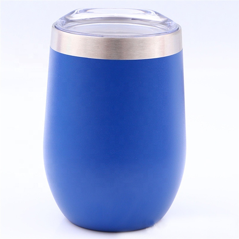 powder coating 12 oz stainless steel wine tumbler with Lid,unbreaken coffee mug beer mug