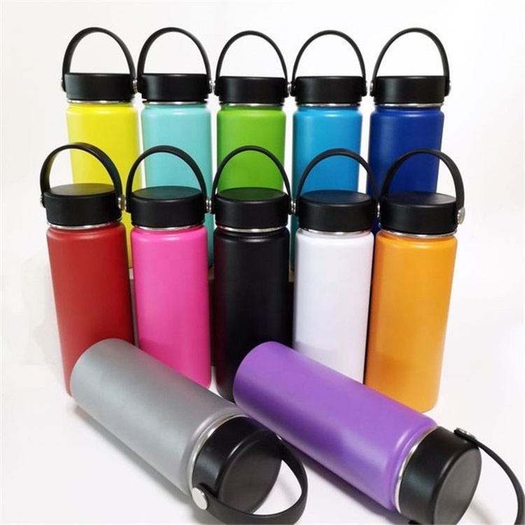 double wall Vacuum Flask Insulated Stainless Steel Coffee Travel 32 oz water bottles for sport Powder Coating With lids