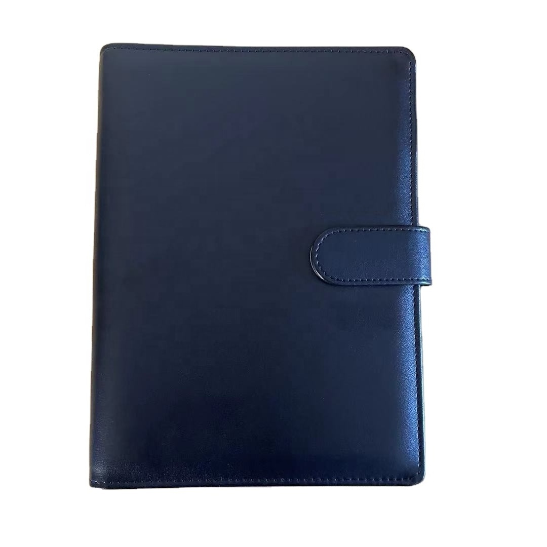 Custom Pu Leather Budget Binder office supplies with buckle Notebook Cover A5 Binder