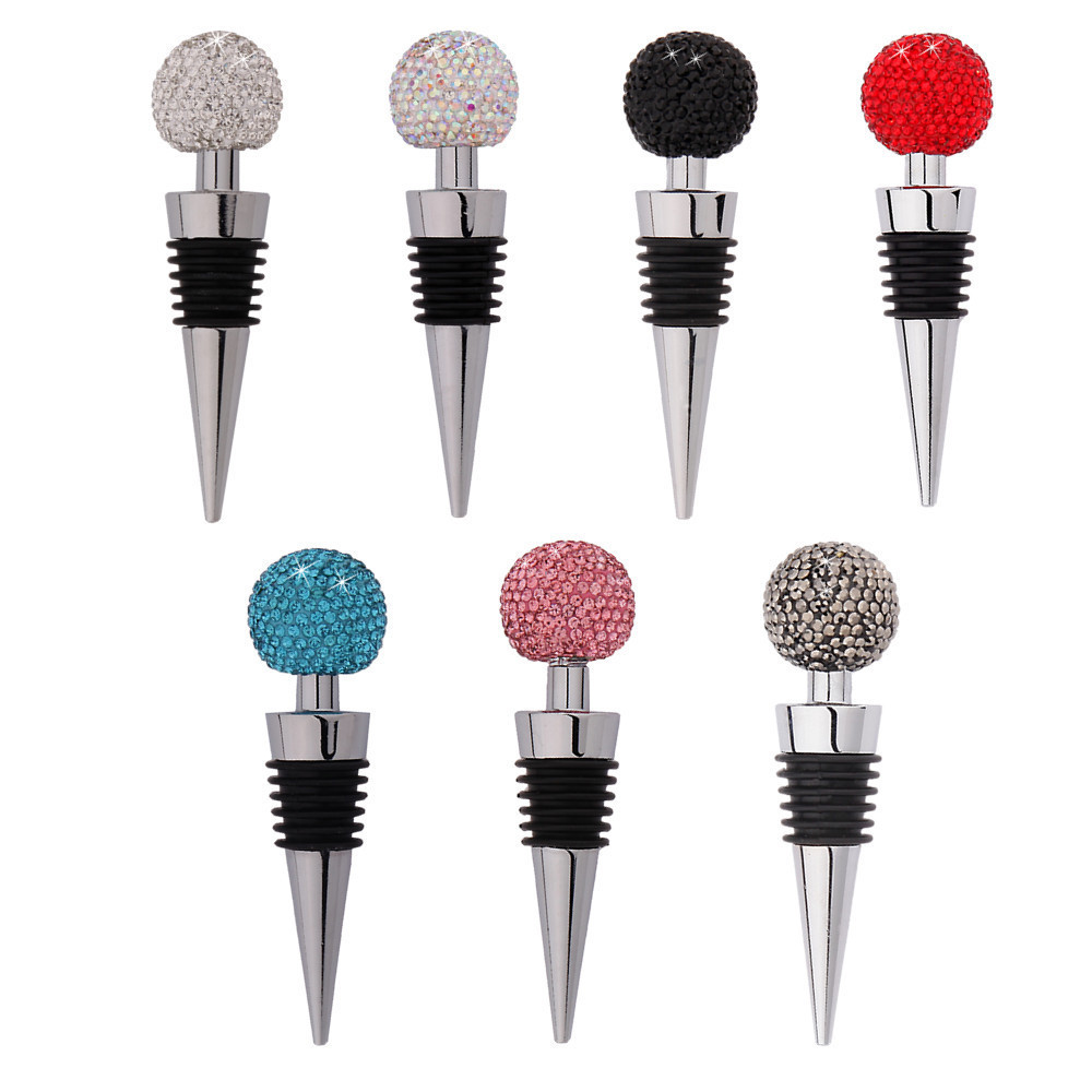 Diamond Reusable Plug Crystal  Decorative Wine Beverage Bottle Stoppers Rhinestone diamond Bling Wine Stopper