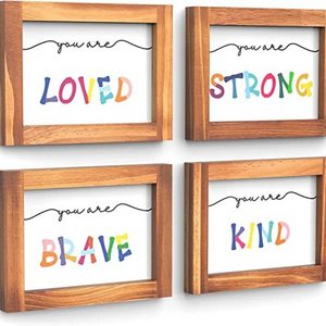 You are Loved Inspirational Quotes Kids Wall Art Colorful Wall Decor for Boys Girls Nursery Room