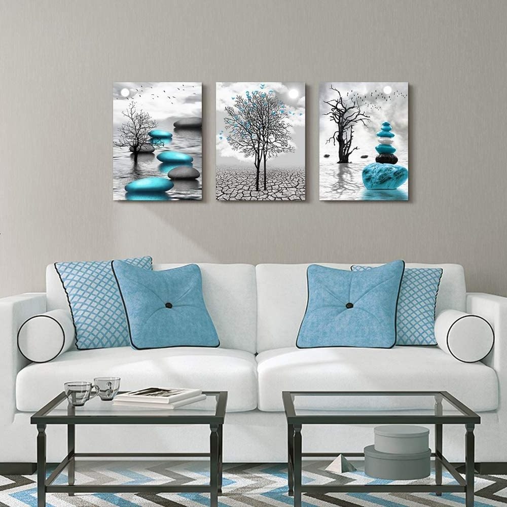 High quality Canvas Wall Art for Living Room Abstract Blue Pictures home decor paintings and wall arts