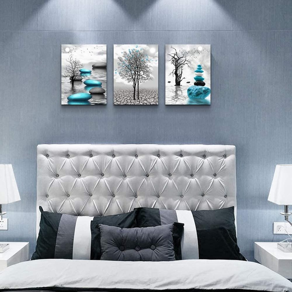 High quality Canvas Wall Art for Living Room Abstract Blue Pictures home decor paintings and wall arts