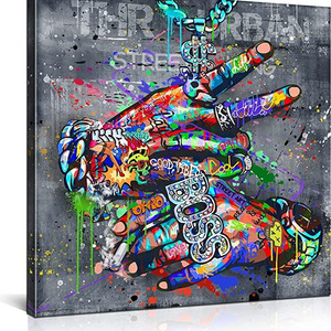 Graffiti Paintings for Bedroom - Pop Art Poster Colorful Modern Wall Decor